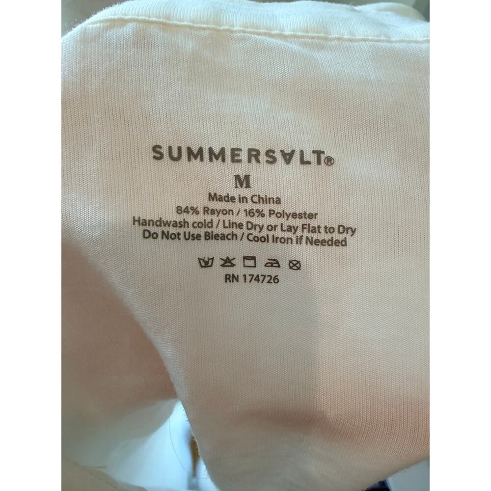 Summersalt The Silky Luxe Short Effortless Shirtdress Swim Cover-Up White Medium - Picture 4 of 7